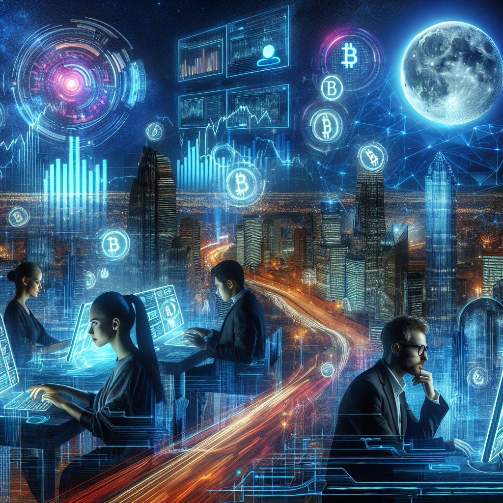 Generate a image about altcoins and the crypto world. 