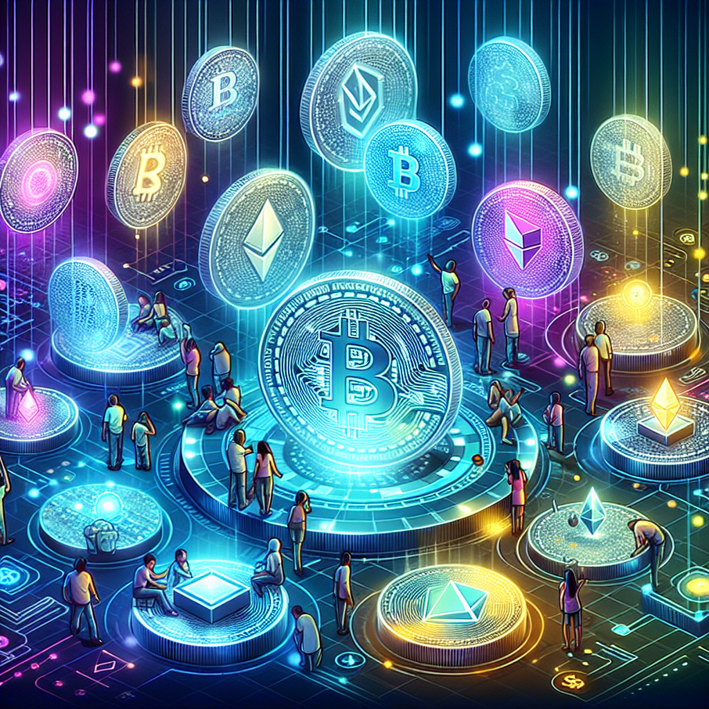 Generate a image about altcoins and the crypto world. 
