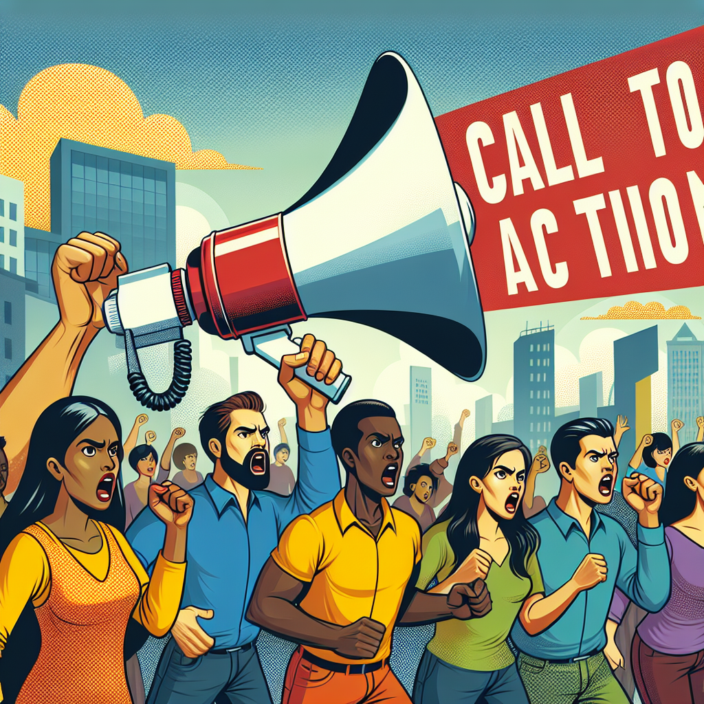 Erstelle ein Bild das call to action visualisiert