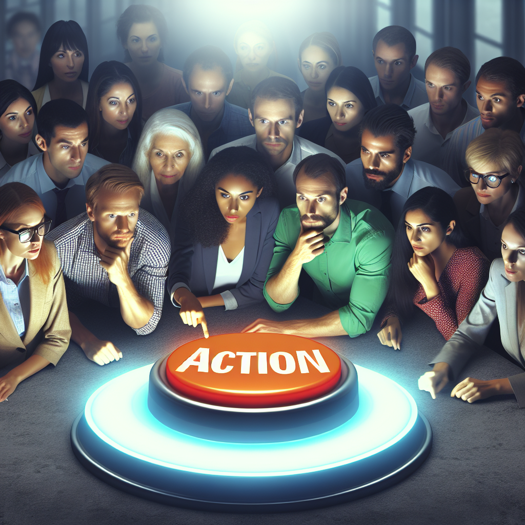 Erstelle ein Bild das call to action visualisiert