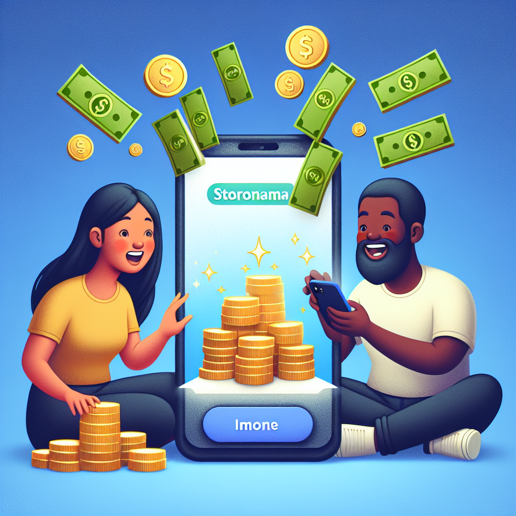 Erstelle ein Bild das mit Geld und Einkommen zu tun hat. Es zeigt wie man mit stororama Geld verdient 