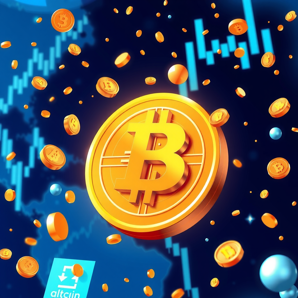 Generate a image about altcoins and the crypto world. 