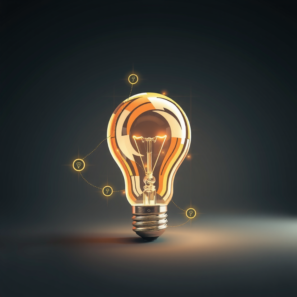 A time-lapse effect of an idea transforming into a working product with iterations.
