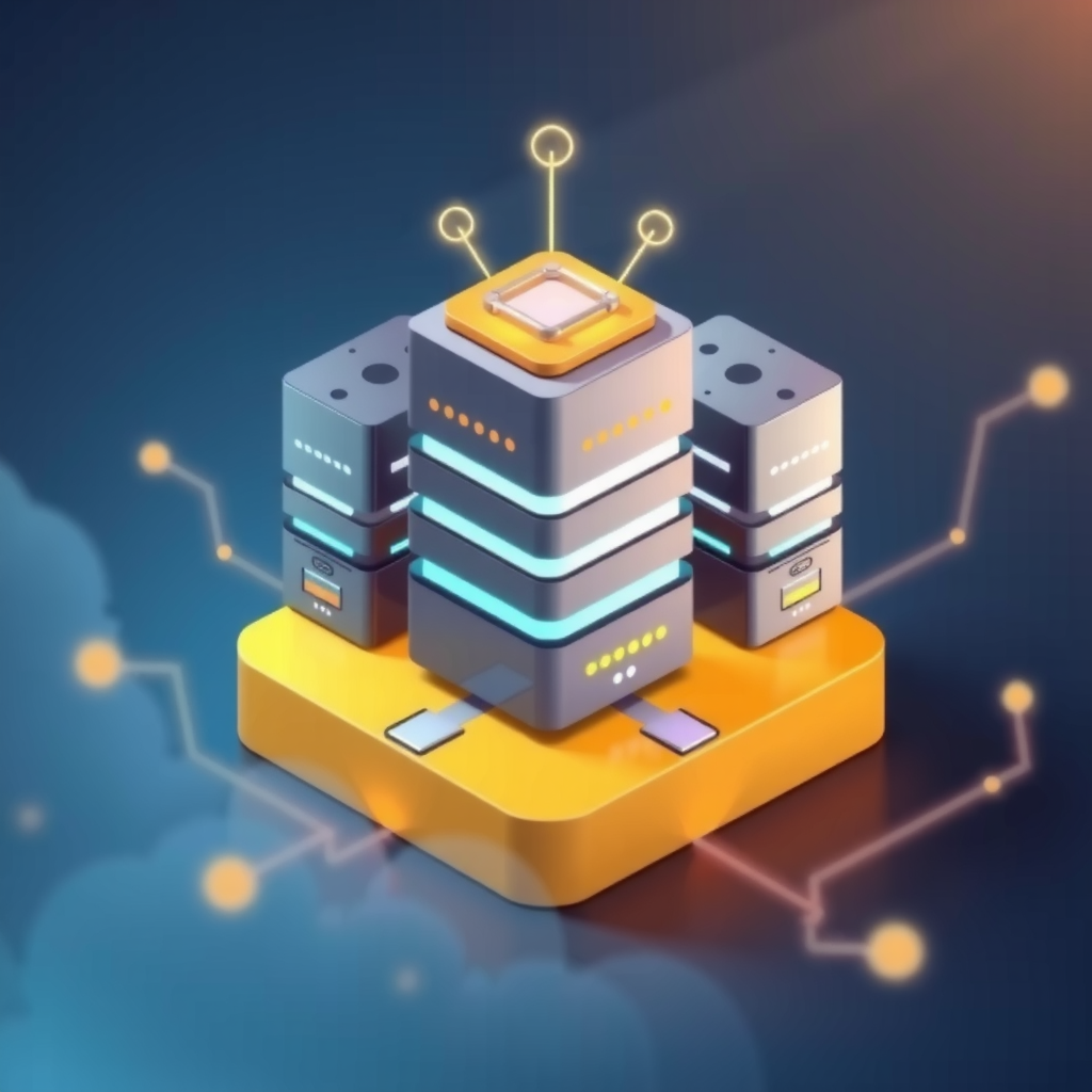 A strong digital foundation with interconnected server nodes, symbolizing backend stability.