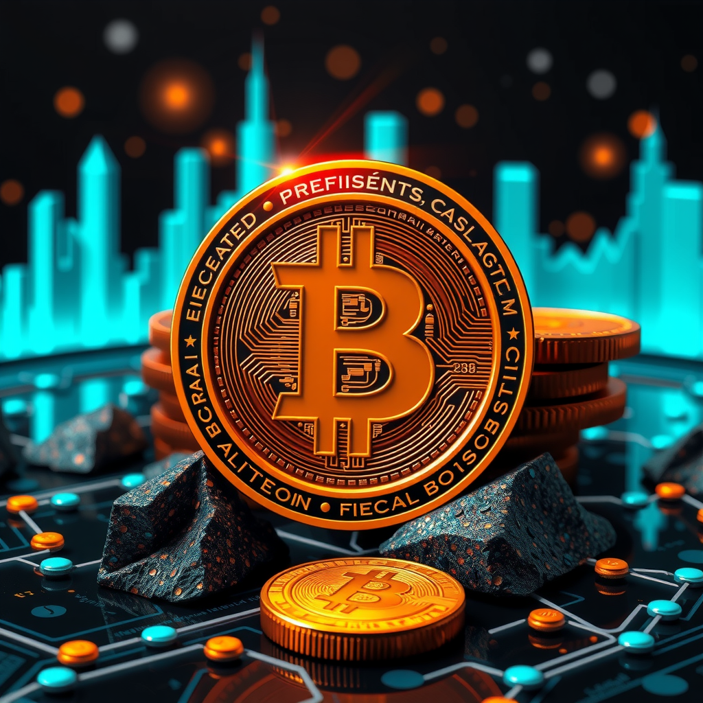 Generate a image about altcoins and the crypto world. 