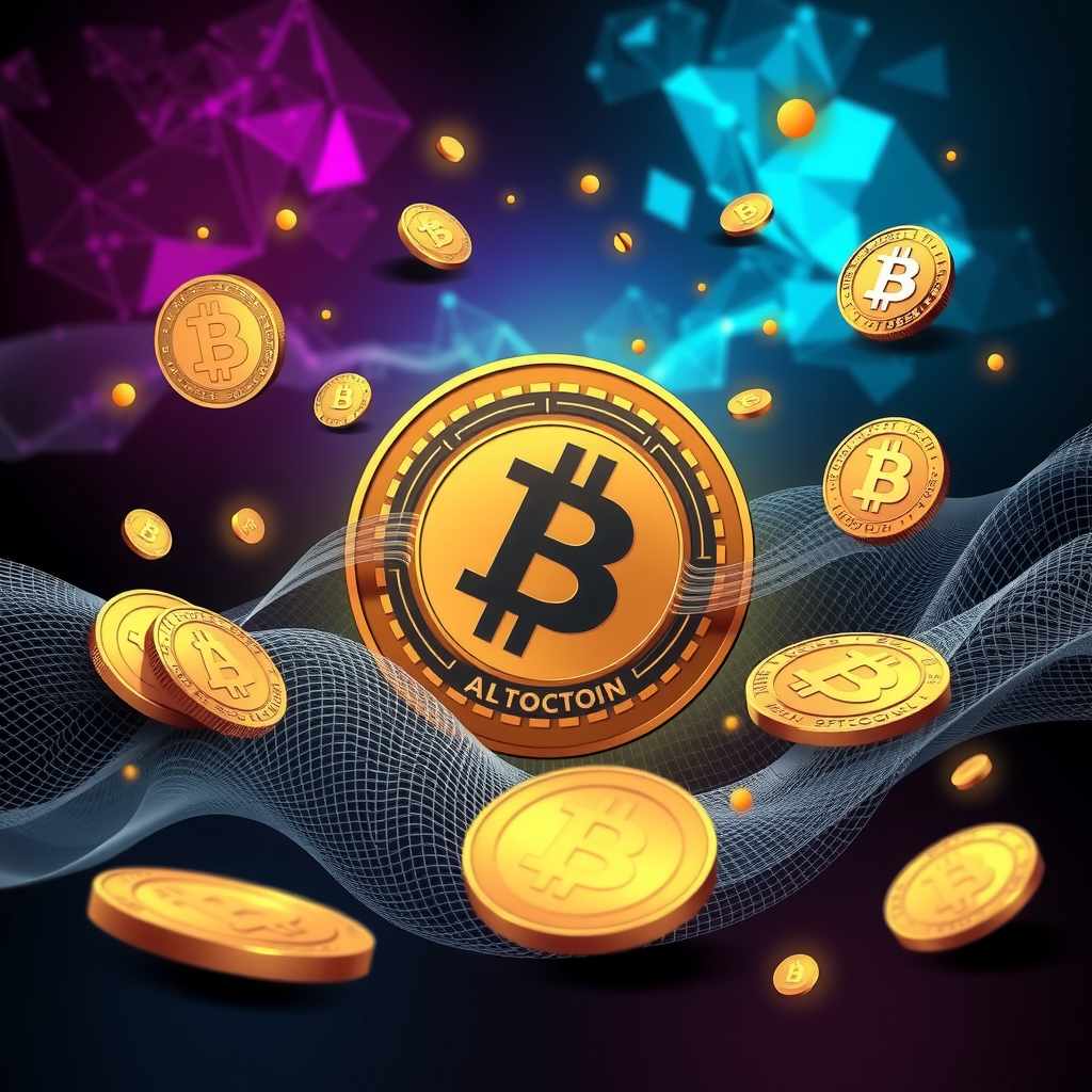 Generate a image about altcoins and the crypto world. 