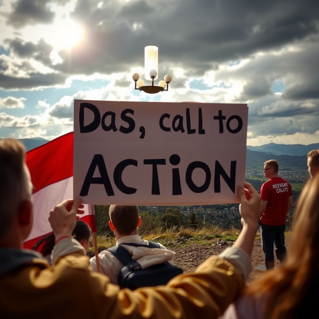 Erstelle ein Bild das call to action visualisiert