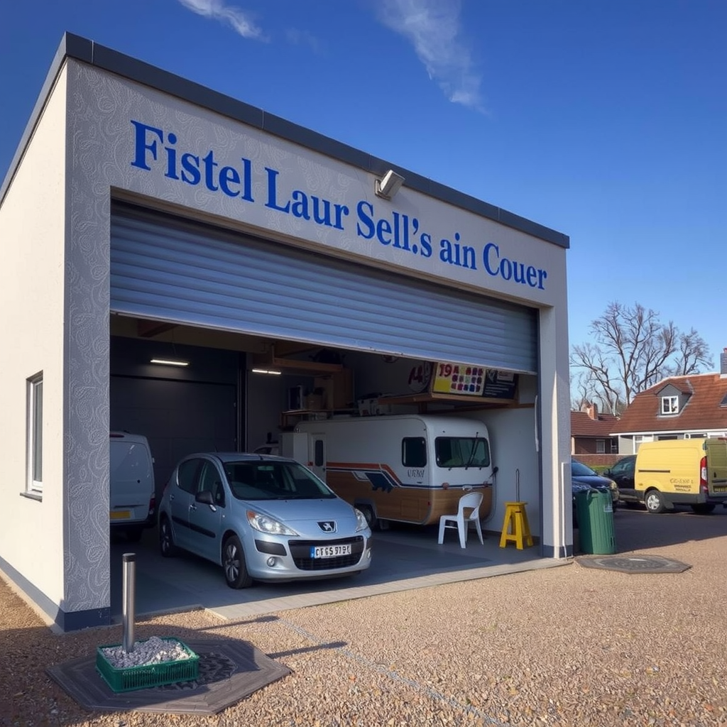 Erstelle ein Bild über traditionelle Lagermoeglichkeiten wie eine Stellplatz, Garage, oder Keller etc.