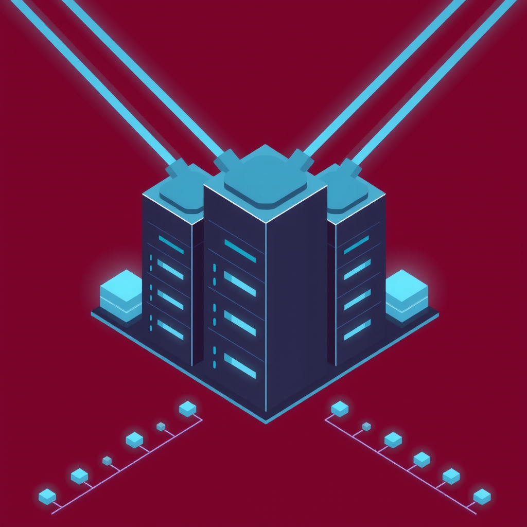 A strong digital foundation with interconnected server nodes, symbolizing backend stability.