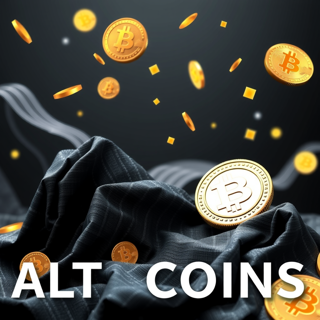 Generate a image about altcoins and the crypto world. 