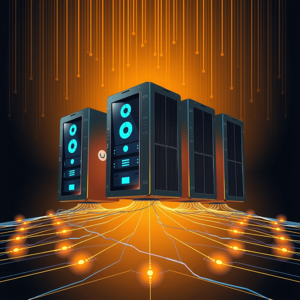 A strong digital foundation with interconnected server nodes, symbolizing backend stability.