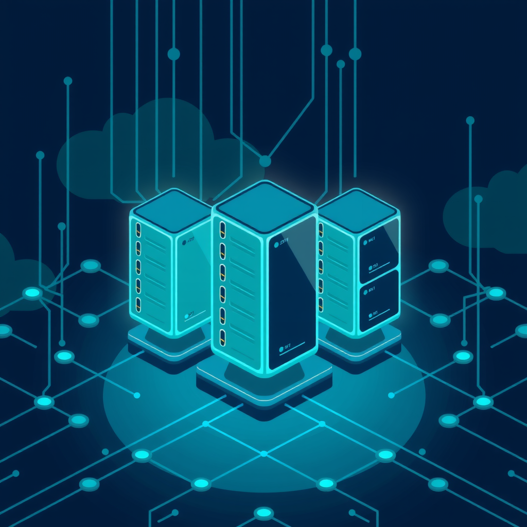 A strong digital foundation with interconnected server nodes, symbolizing backend stability.