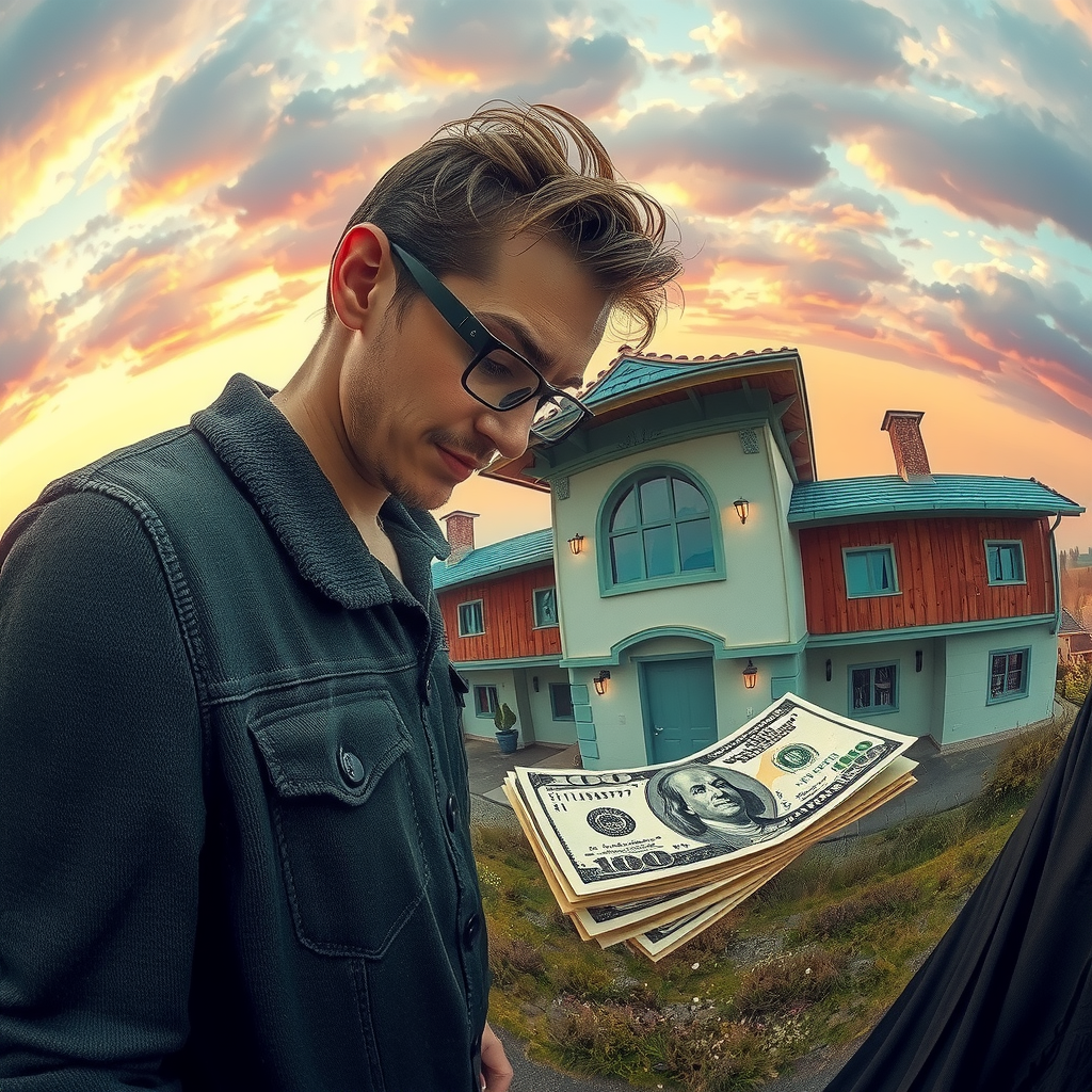 Erstelle ein Bild das mit Geld und Einkommen zu tun hat. Es zeigt wie man mit stororama Geld verdient 
