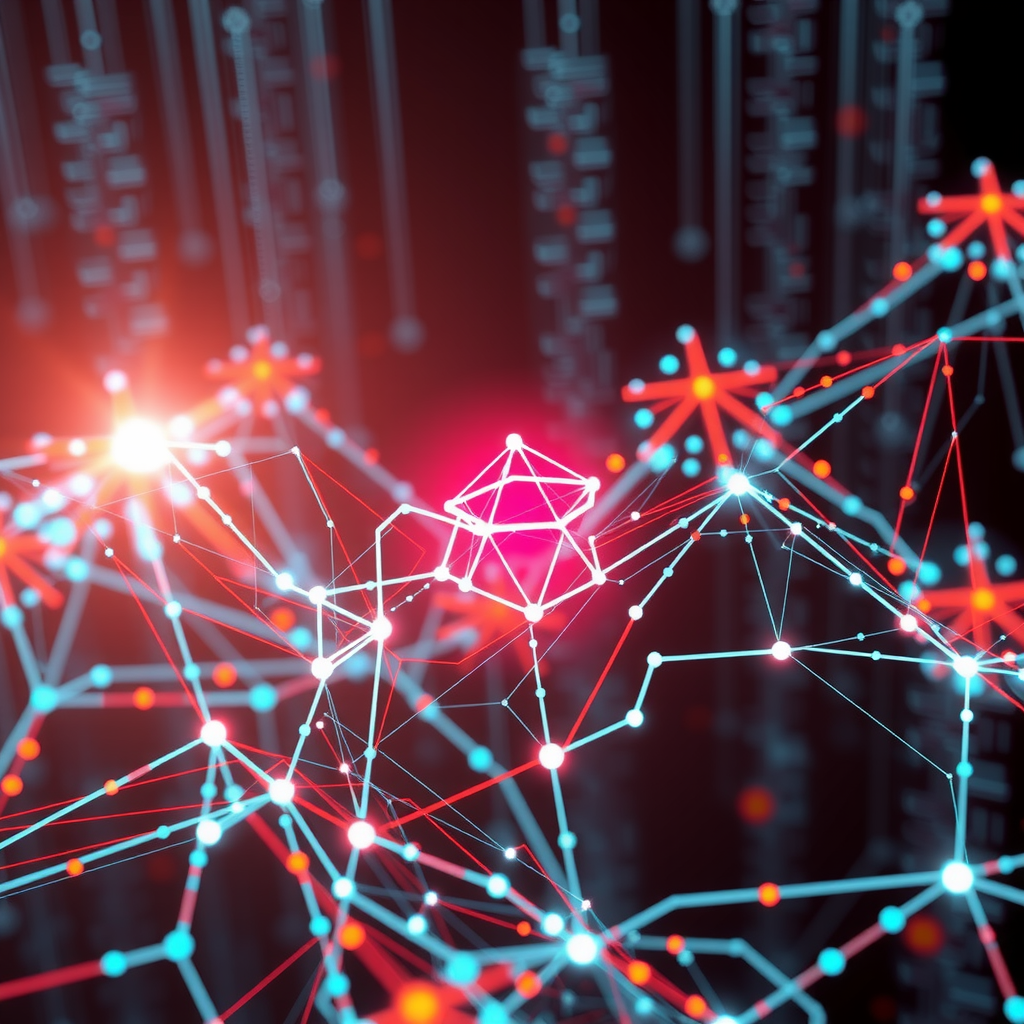 ai-generated image of a futuristic blockchain explorer, visualizing Cardano data flows