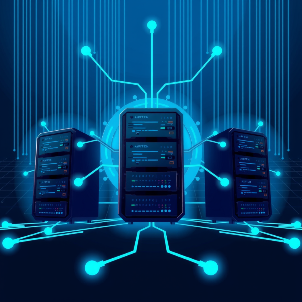 A strong digital foundation with interconnected server nodes, symbolizing backend stability.