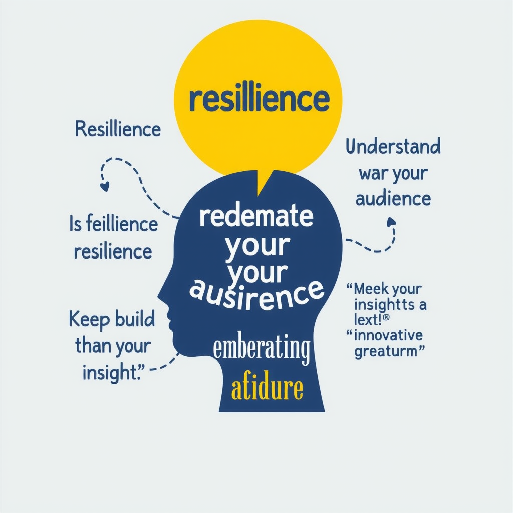 Generate an image about resilience, understanding your audience, or embracing failure. It's about sharing insights and wisdom. Just create an image and do not use text. The image should visualize insights and wisdom that are required to build innovative startups.