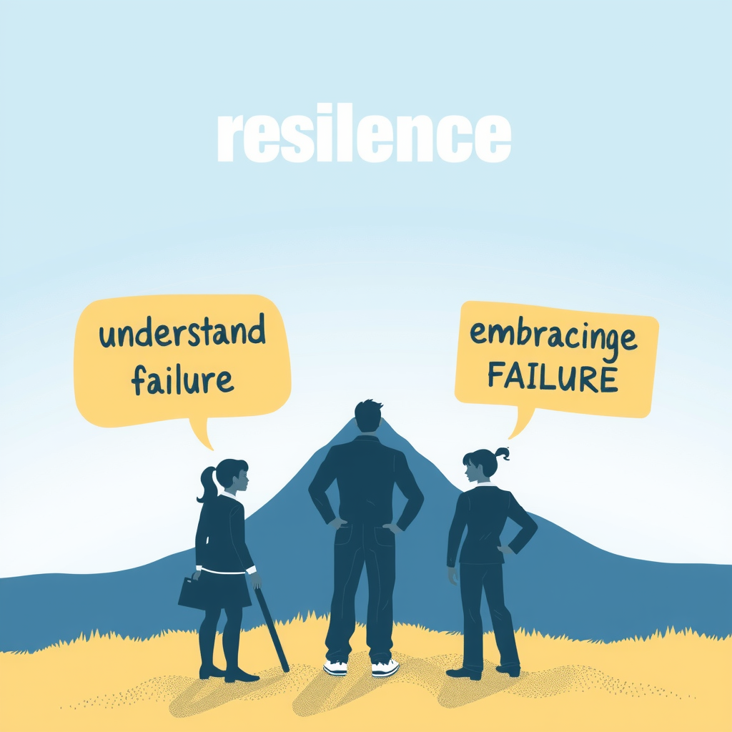 Generate an image about resilience, understanding your audience, or embracing failure. It's about sharing insights and wisdom. Just create an image and do not use text. The image should visualize insights and wisdom that are required to build innovative startups.