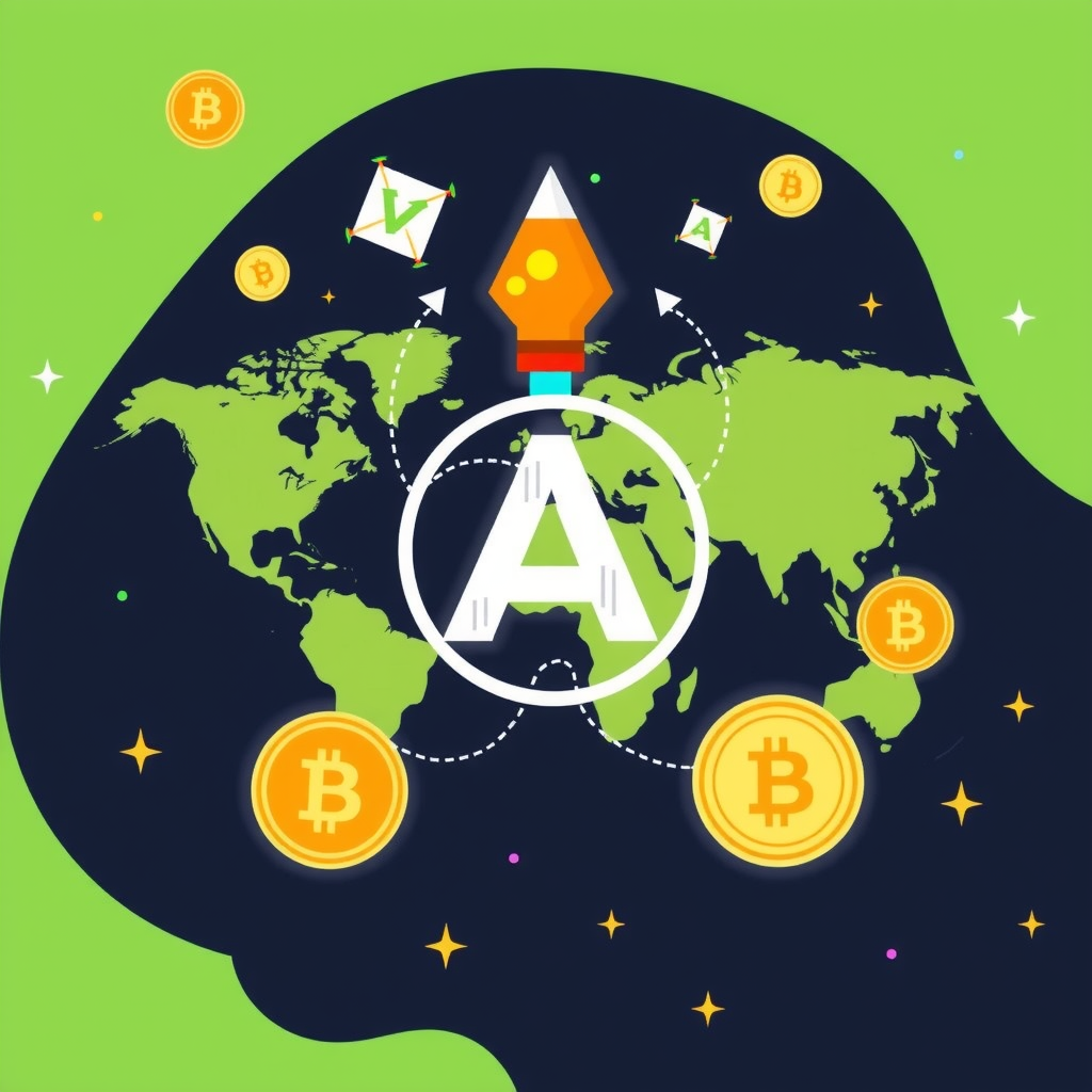 Generate a image about altcoins and the crypto world. 