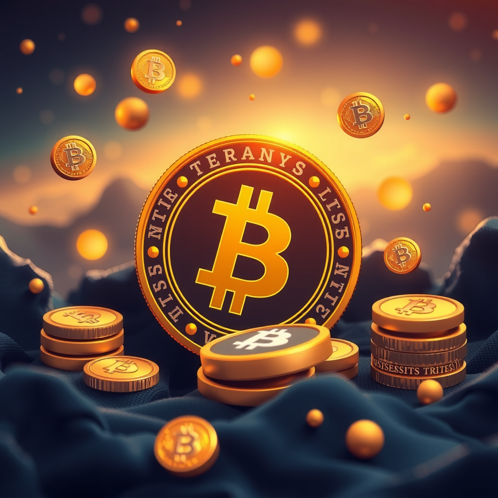 Generate a image about altcoins and the crypto world. 