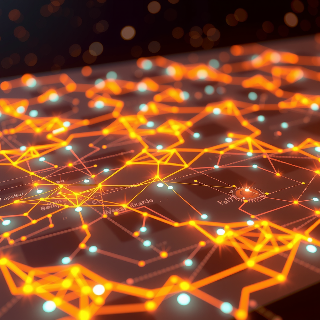 ai-generated image of a futuristic blockchain explorer, visualizing Cardano data flows