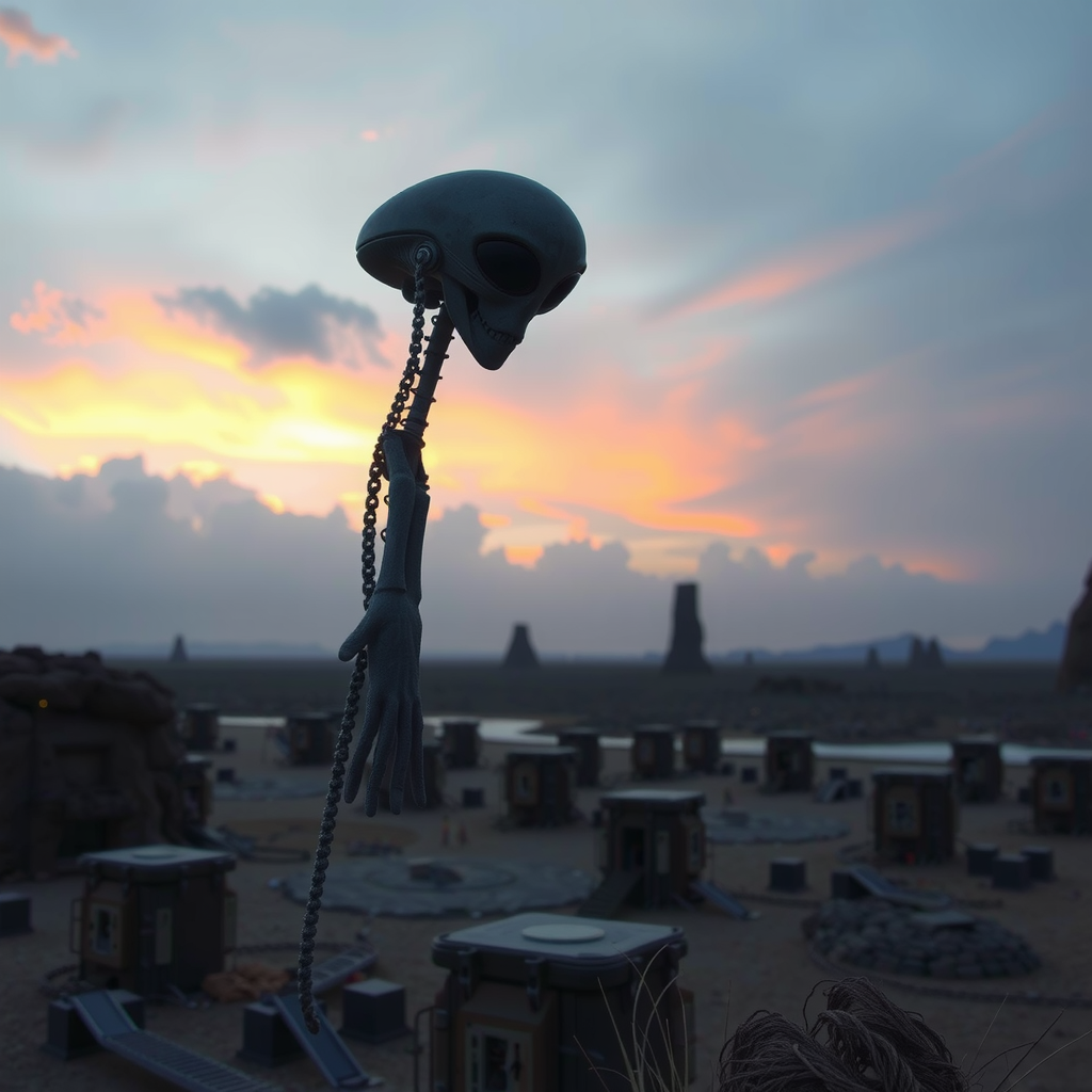 Create an image of extraterrestrial living being how they really exist as of today