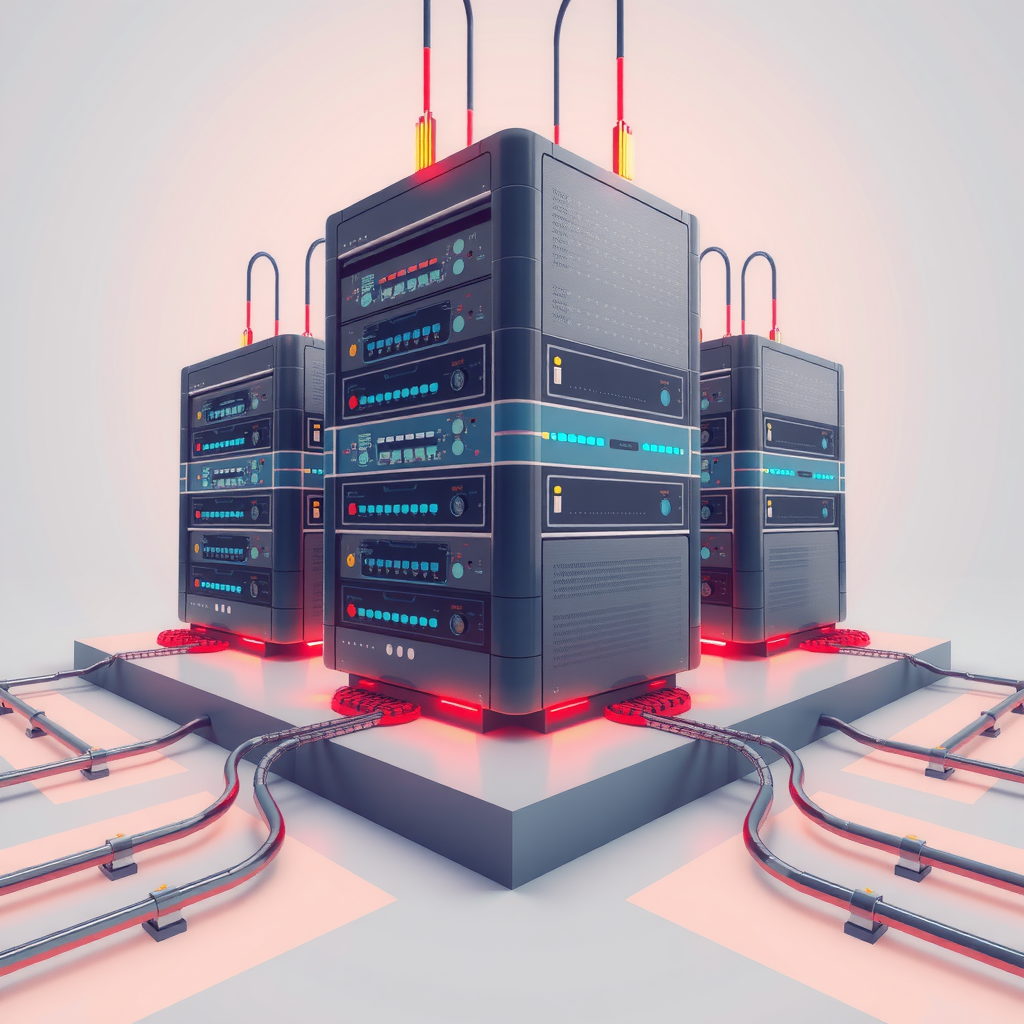 A strong digital foundation with interconnected server nodes, symbolizing backend stability.