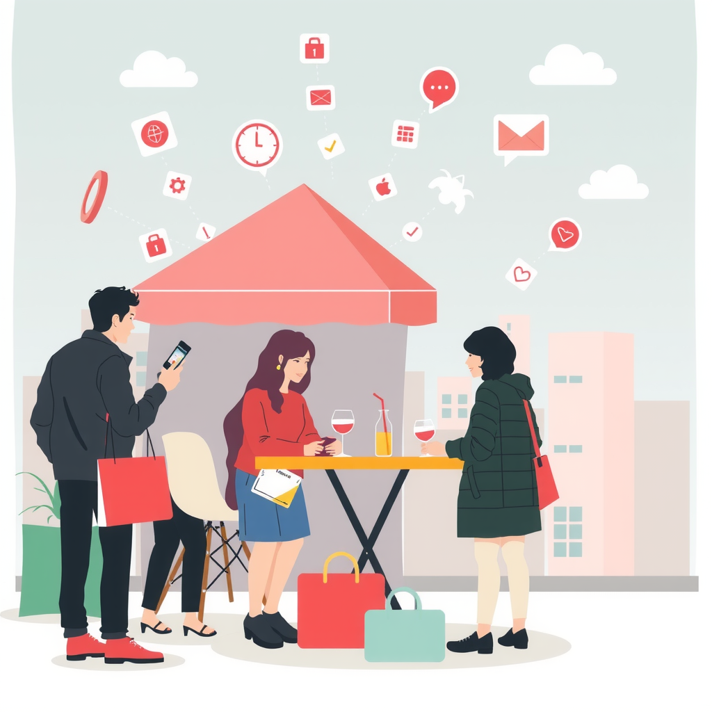 Erstelle ein bild das die shared economy illustriert. Der Begriff der Sharing Economy meint das systematische Ausleihen von Gegenständen und gegenseitige Bereitstellen von Räumen und Flächen, insbesondere durch Privatpersonen und Interessengruppen. Im Mittelpunkt steht die Collaborative Consumption, der Gemeinschaftskonsum.