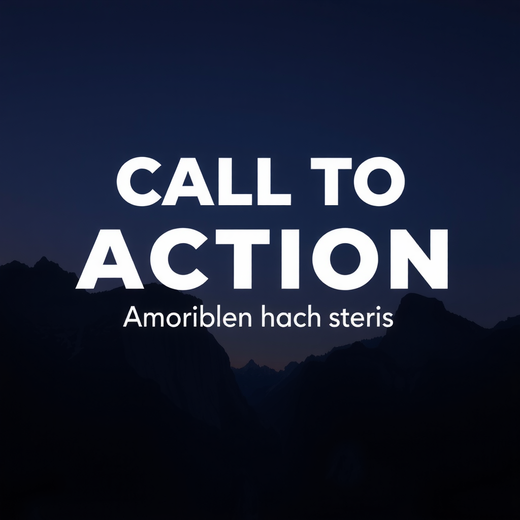 Erstelle ein Bild das call to action visualisiert, aber benutze keinen Text im Bild