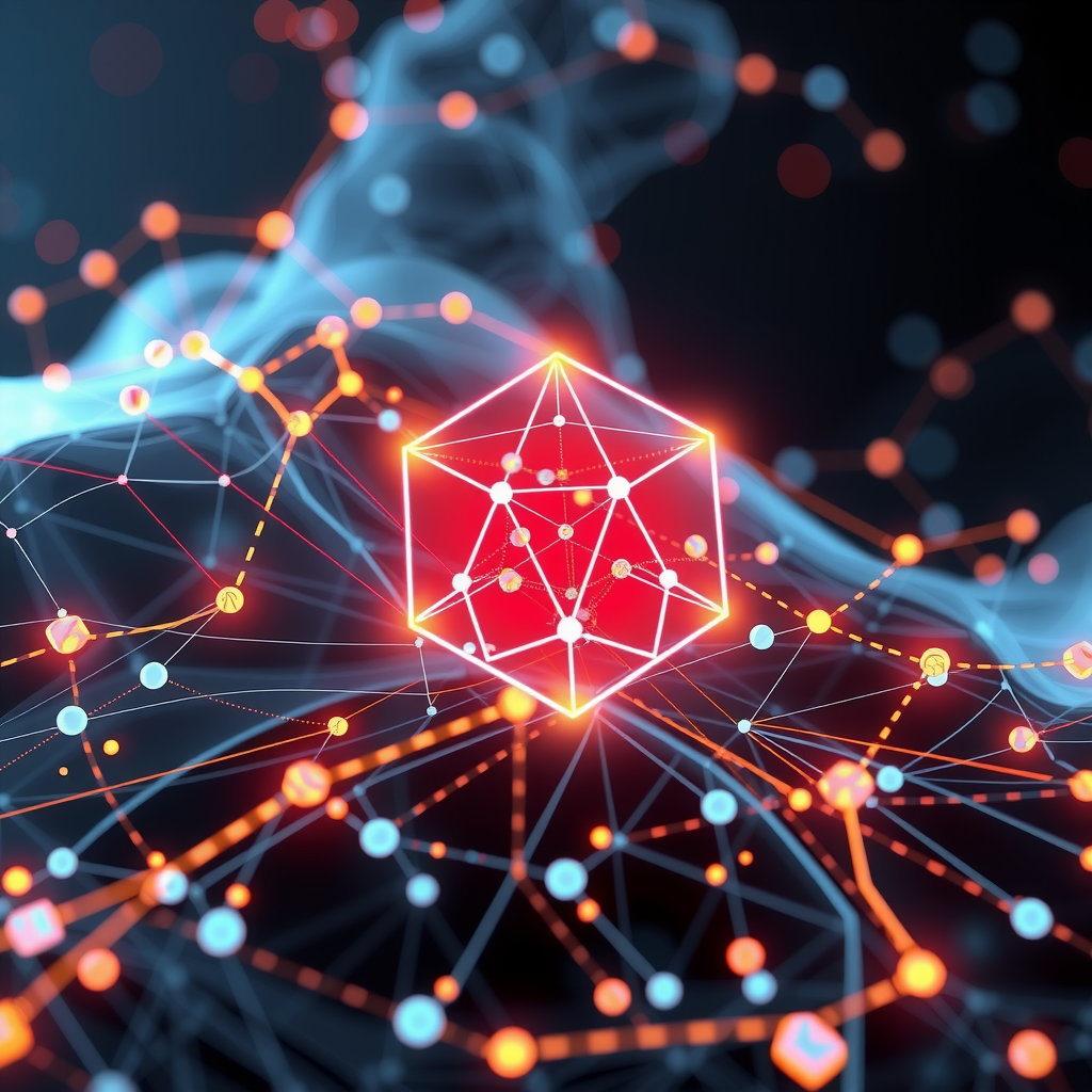 ai-generated image of a futuristic blockchain explorer, visualizing Cardano data flows