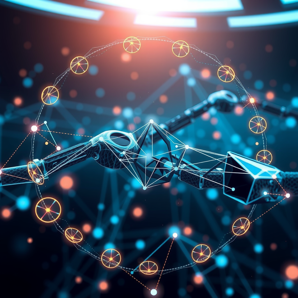 ai-generated image of a futuristic blockchain explorer, visualizing Cardano data flows