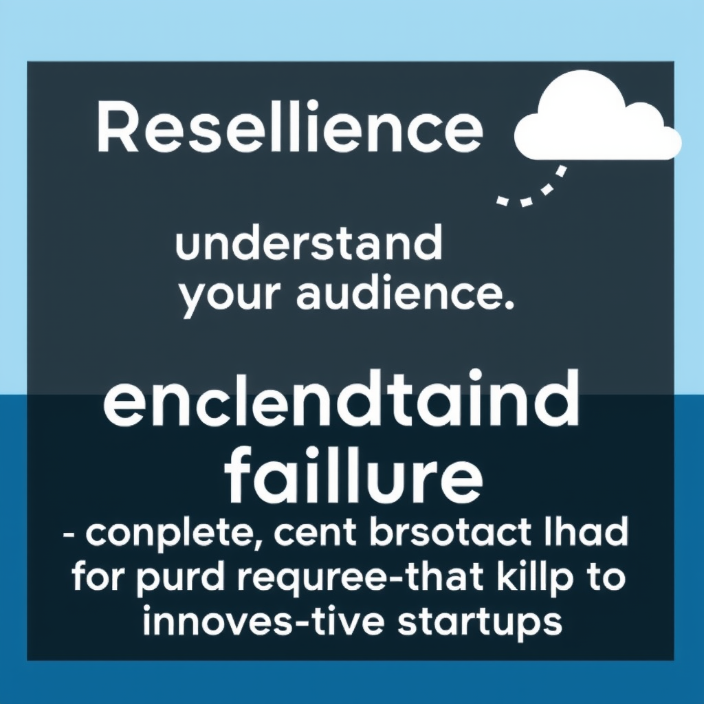 Generate an image about resilience, understanding your audience, or embracing failure. It's about sharing insights and wisdom. Just create an image and do not use text. The image should visualize insights and wisdom that are required to build innovative startups.