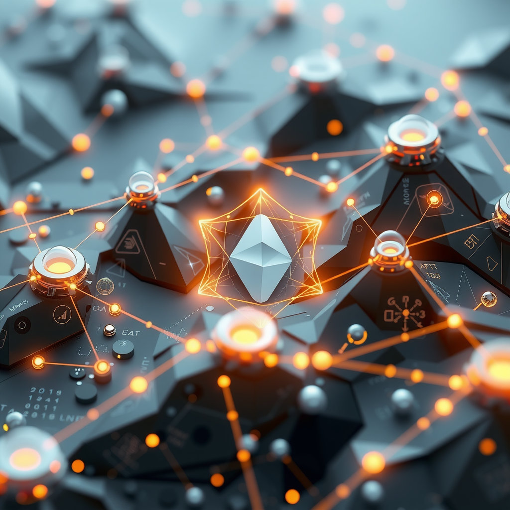 ai-generated image of a futuristic blockchain explorer, visualizing Cardano data flows
