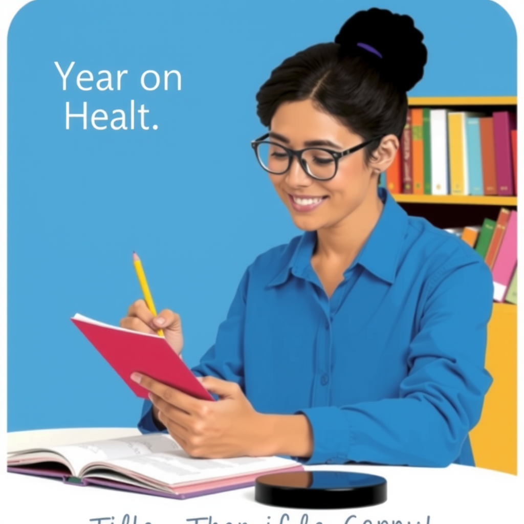 Create an image showing someone studying or learning 