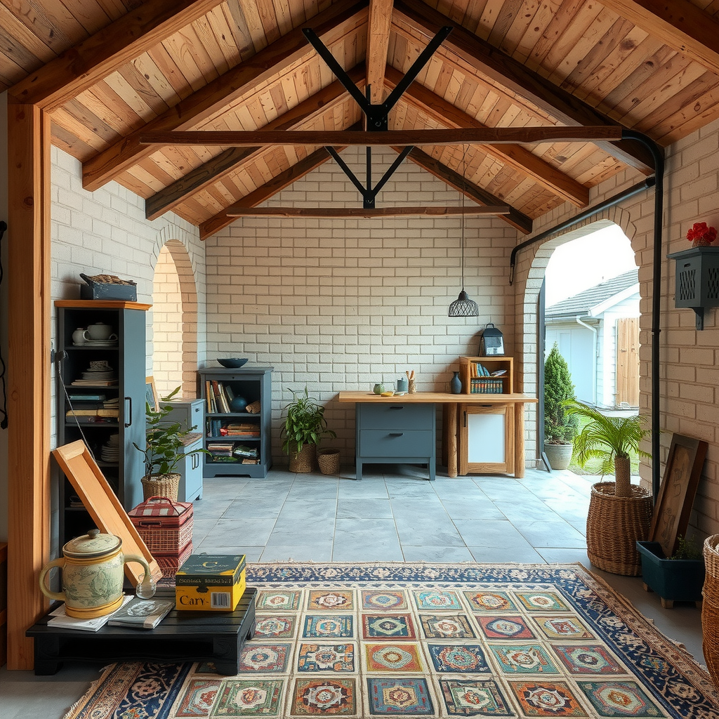 Erstelle ein Bild über traditionelle Lagermoeglichkeiten wie eine Stellplatz, Garage, oder Keller etc.