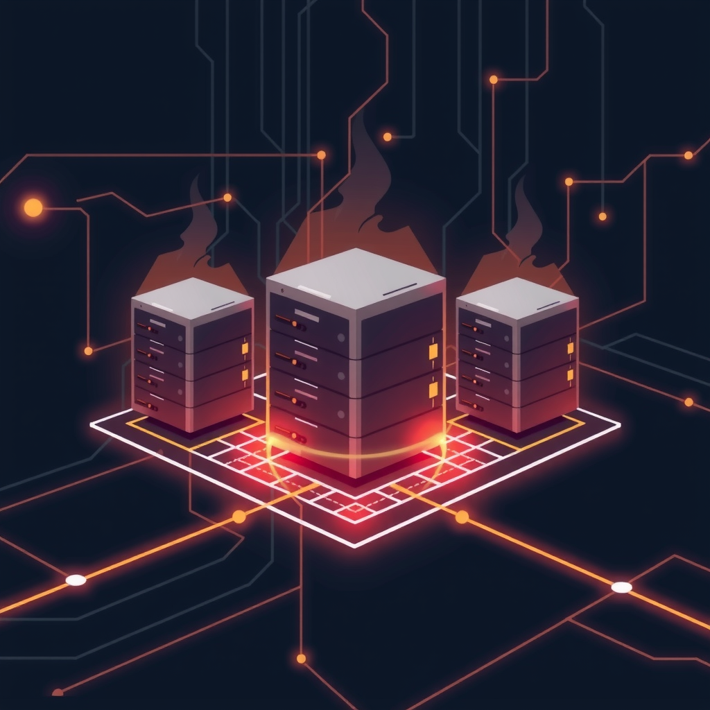 A strong digital foundation with interconnected server nodes, symbolizing backend stability.