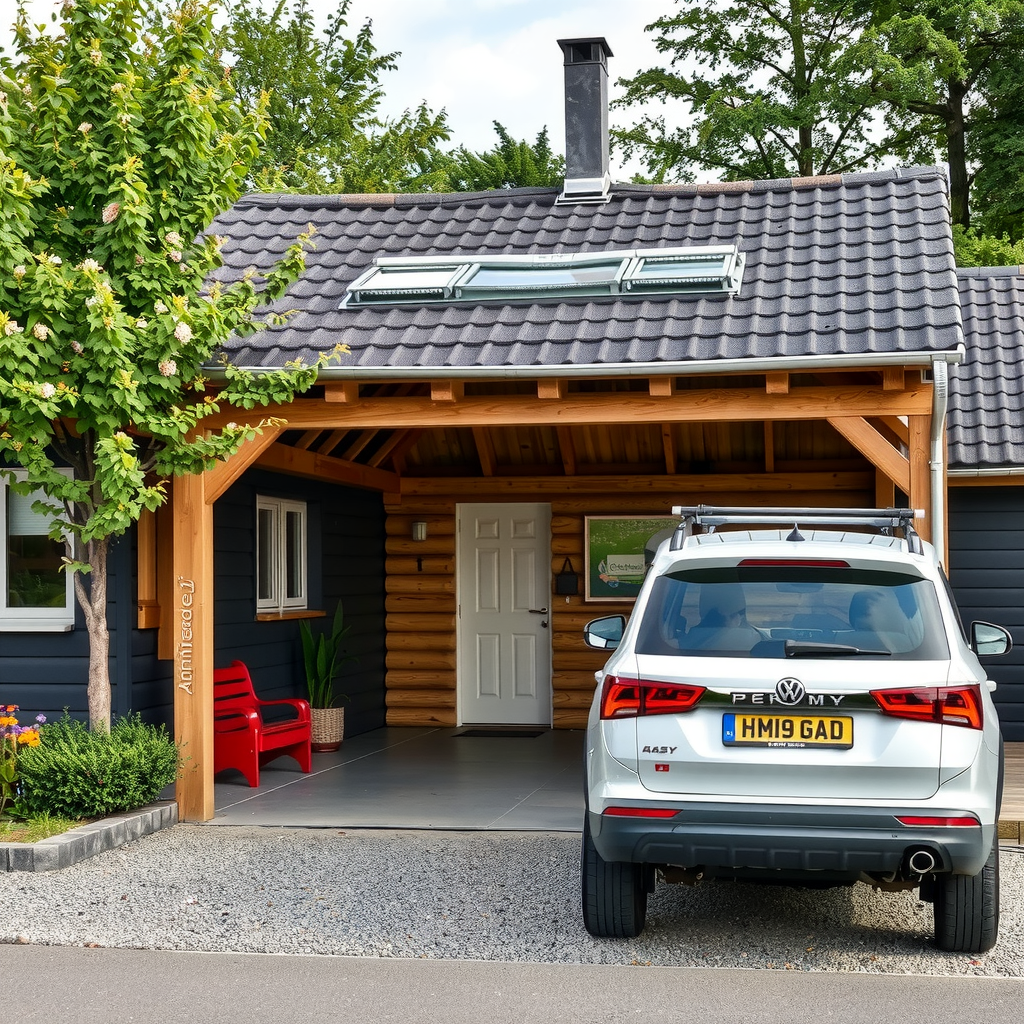Erstelle ein Bild über traditionelle Lagermoeglichkeiten wie eine Stellplatz, Garage, oder Keller etc.