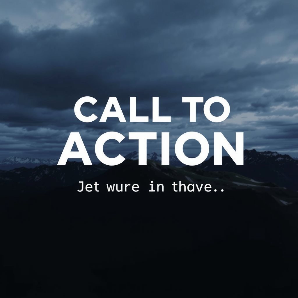 Erstelle ein Bild das call to action visualisiert, aber benutze keinen Text im Bild