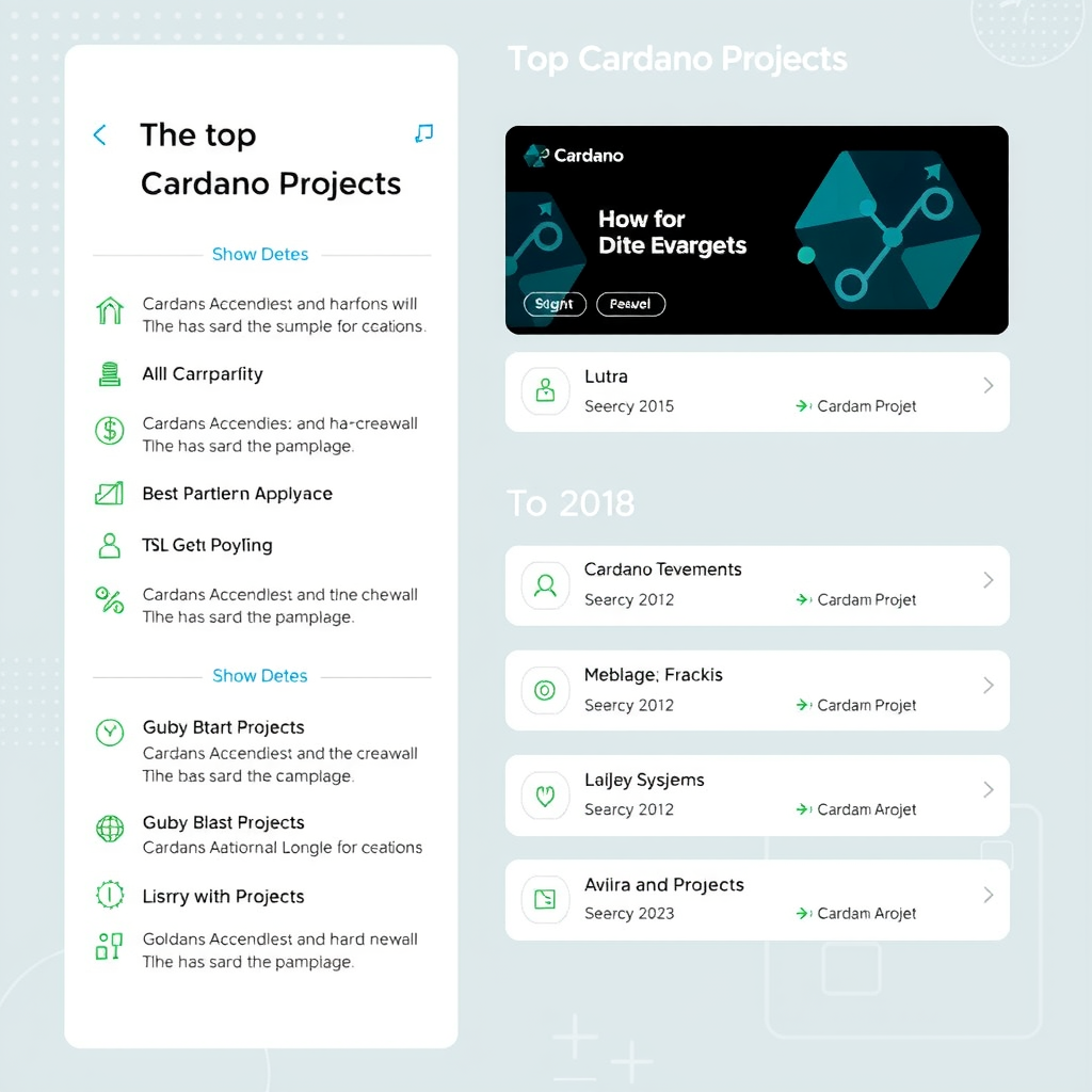 Show an image related to the top cardano projects