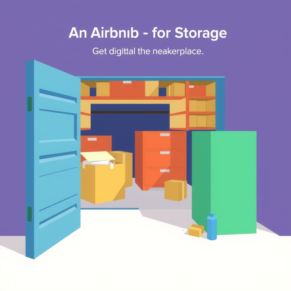 A digital marketplace where individuals exchange storage space, resembling an &quot;Airbnb for storage.&quot;