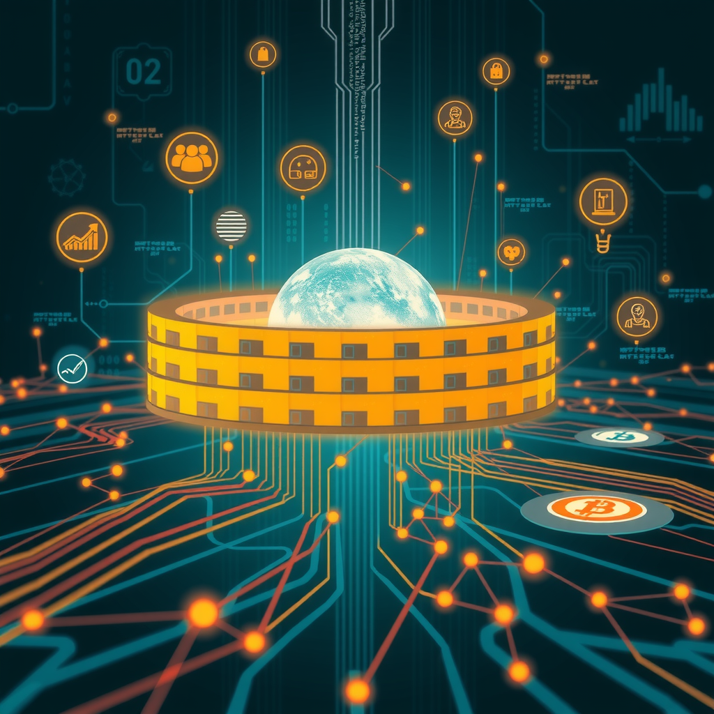 Visualize scaling technology and future tech by different backend architecture choices. Create an image that is creating an athmosphere about future technology. 