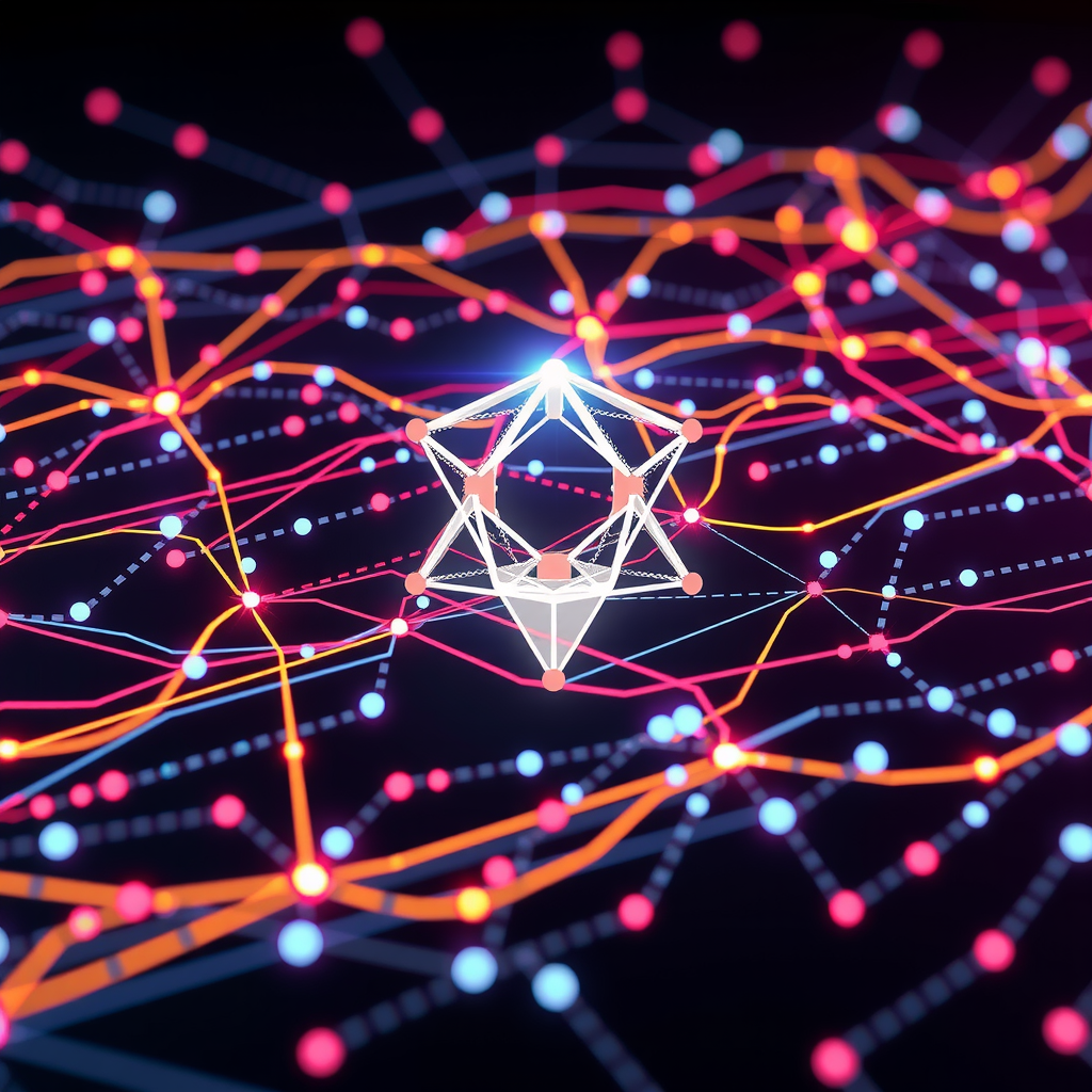ai-generated image of a futuristic blockchain explorer, visualizing Cardano data flows