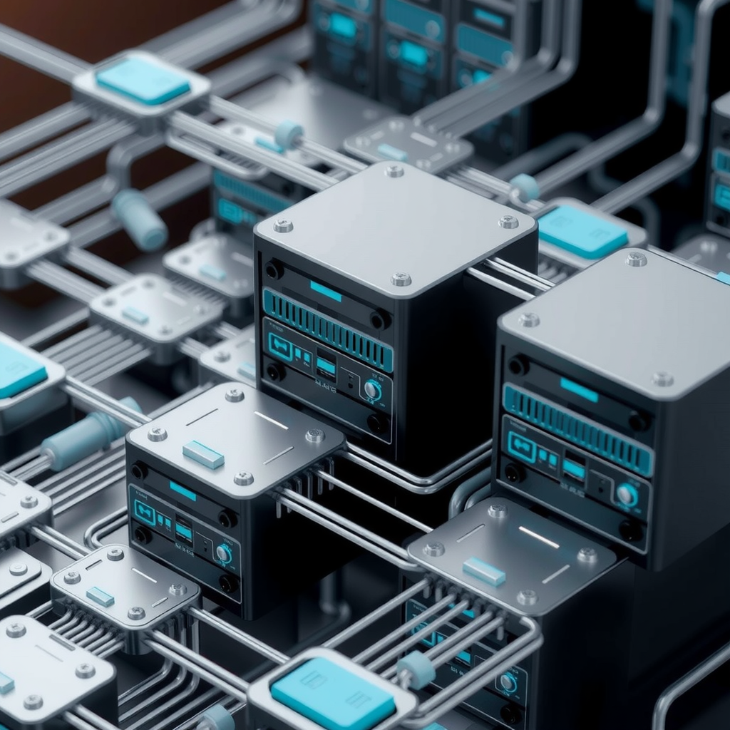 A strong digital foundation with interconnected server nodes, symbolizing backend stability.
