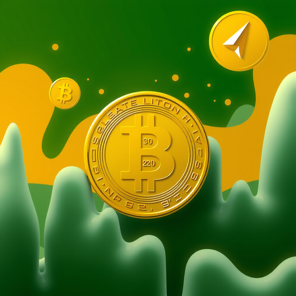 Generate a image about altcoins and the crypto world. 