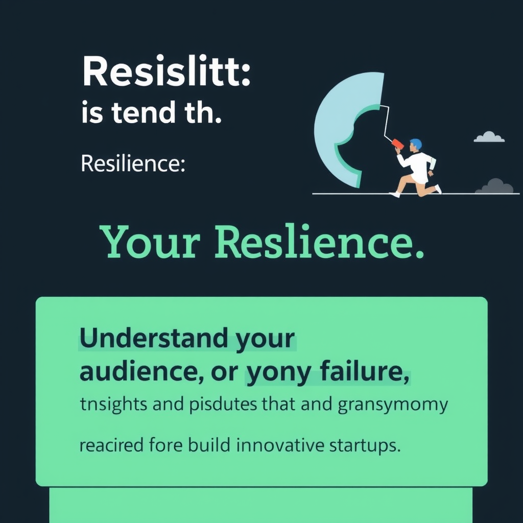 Generate an image about resilience, understanding your audience, or embracing failure. It's about sharing insights and wisdom. Just create an image and do not use text. The image should visualize insights and wisdom that are required to build innovative startups.