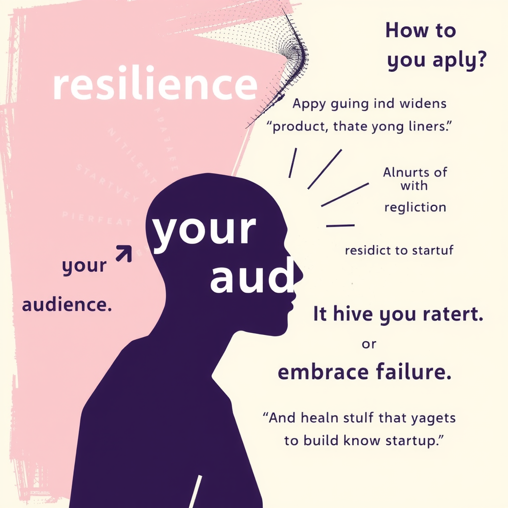 Generate an image about resilience, understanding your audience, or embracing failure. It's about sharing insights and wisdom. Just create an image and do not use text. The image should visualize insights and wisdom that are required to build innovative startups.