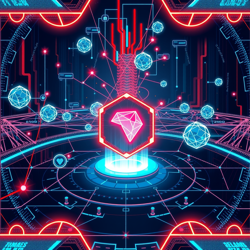 ai-generated image of a futuristic blockchain explorer, visualizing Cardano data flows