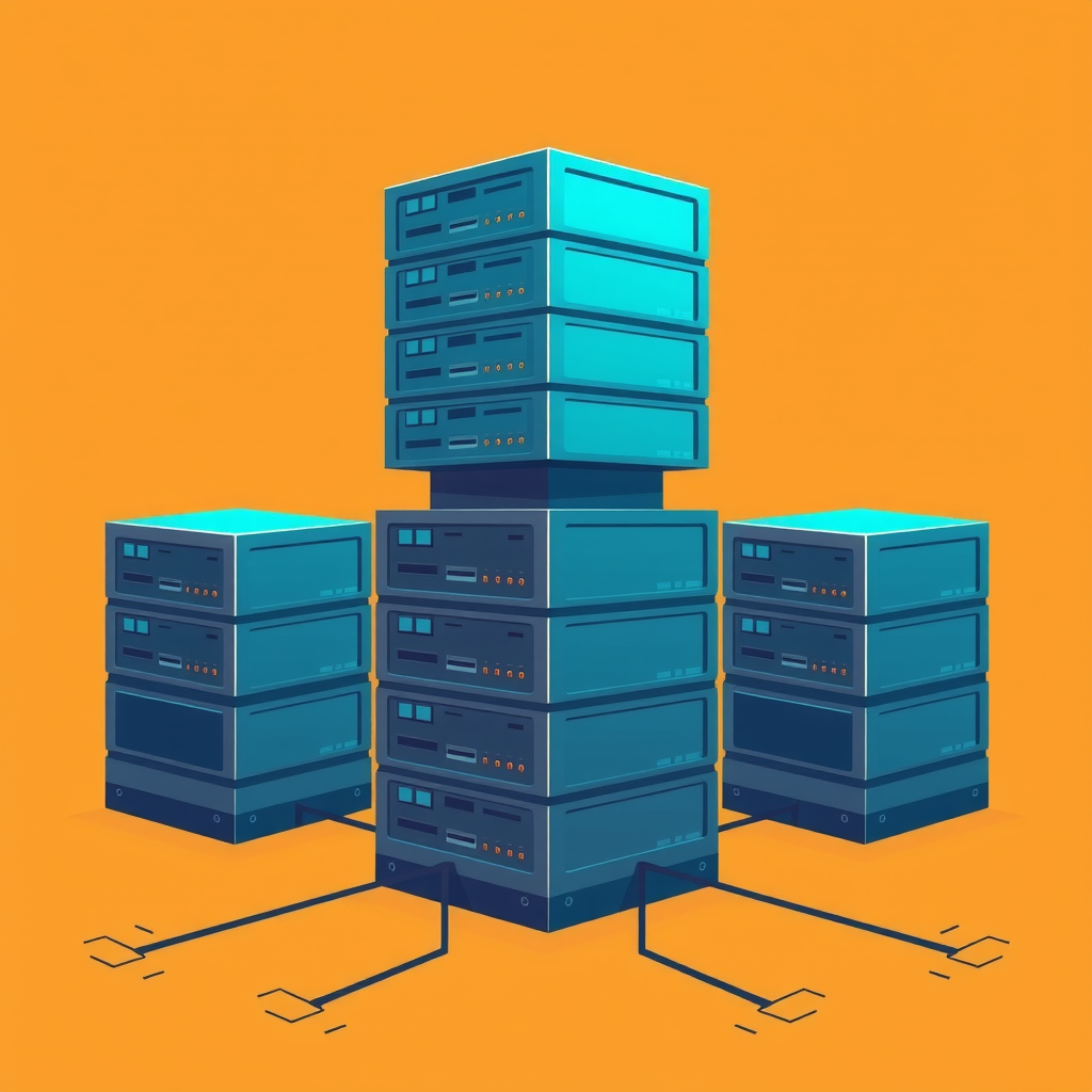 A strong digital foundation with interconnected server nodes, symbolizing backend stability.