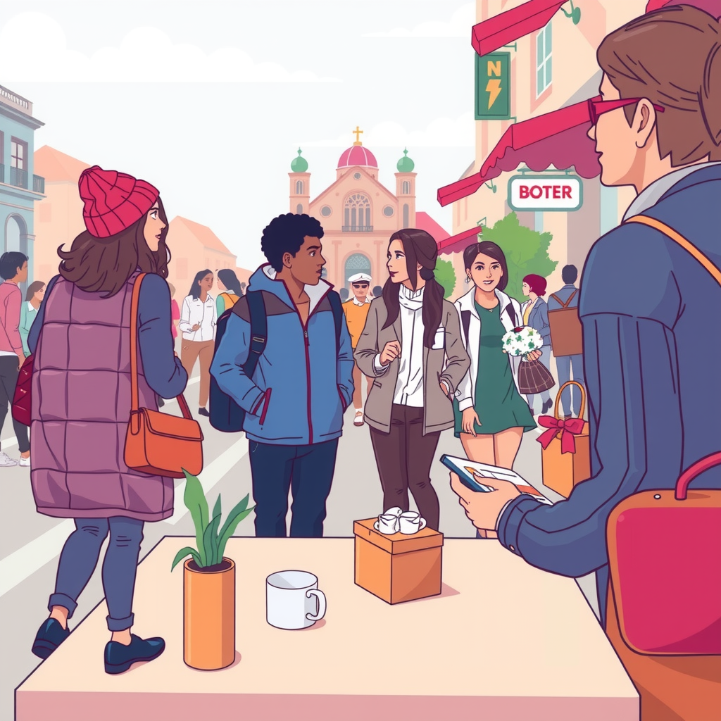 Erstelle ein bild das die shared economy illustriert. Der Begriff der Sharing Economy meint das systematische Ausleihen von Gegenständen und gegenseitige Bereitstellen von Räumen und Flächen, insbesondere durch Privatpersonen und Interessengruppen. Im Mittelpunkt steht die Collaborative Consumption, der Gemeinschaftskonsum.