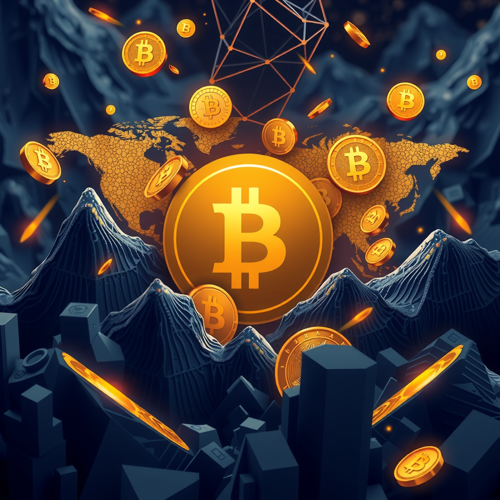Generate a image about altcoins and the crypto world. 