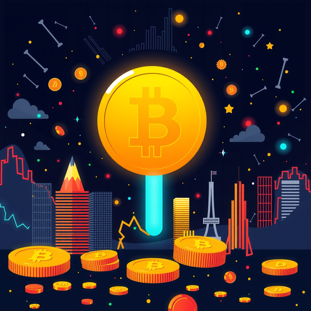 Create a image representing latest trends in crypto industry 